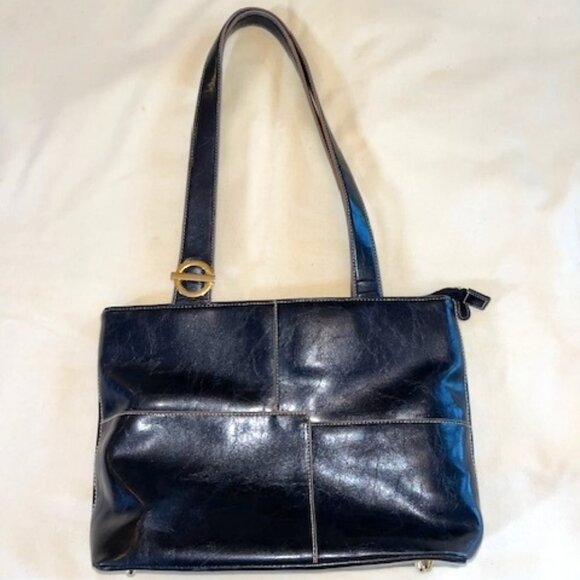 ☀️SALE☀️BLACK Shoulder Bag With Triple Compartments - Picture 1 of 13